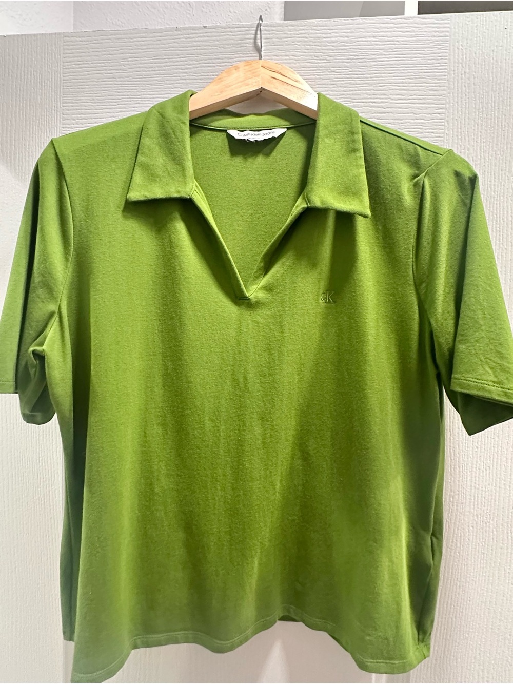 Calvin Klein Jeans Lime Green Short-Sleeve Polo